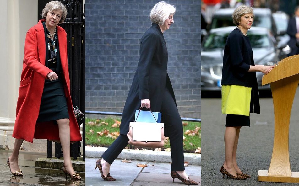 Theresa May leopar ayakkabılı kombinler